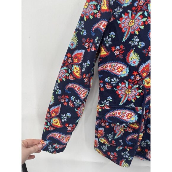 Levi's Women’s Paisley Floral Hooded Zip/Snap Utility Jacket Size Small Colorful - Picture 10 of 12